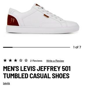 Levis 501 Jeffery WHITE sneakers! ⭐️⭐️⭐️